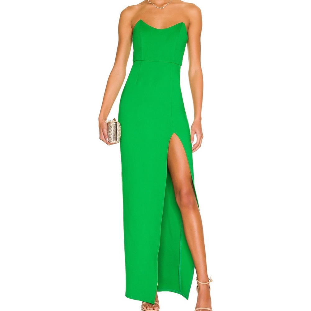 Superdown green maxi dress